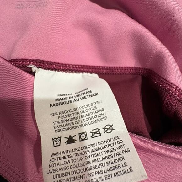 NIKE Women's One High-Waisted 7/8 Leggings | Symmetrical Pattern Pink | Sz. XS - Picture 10 of 10